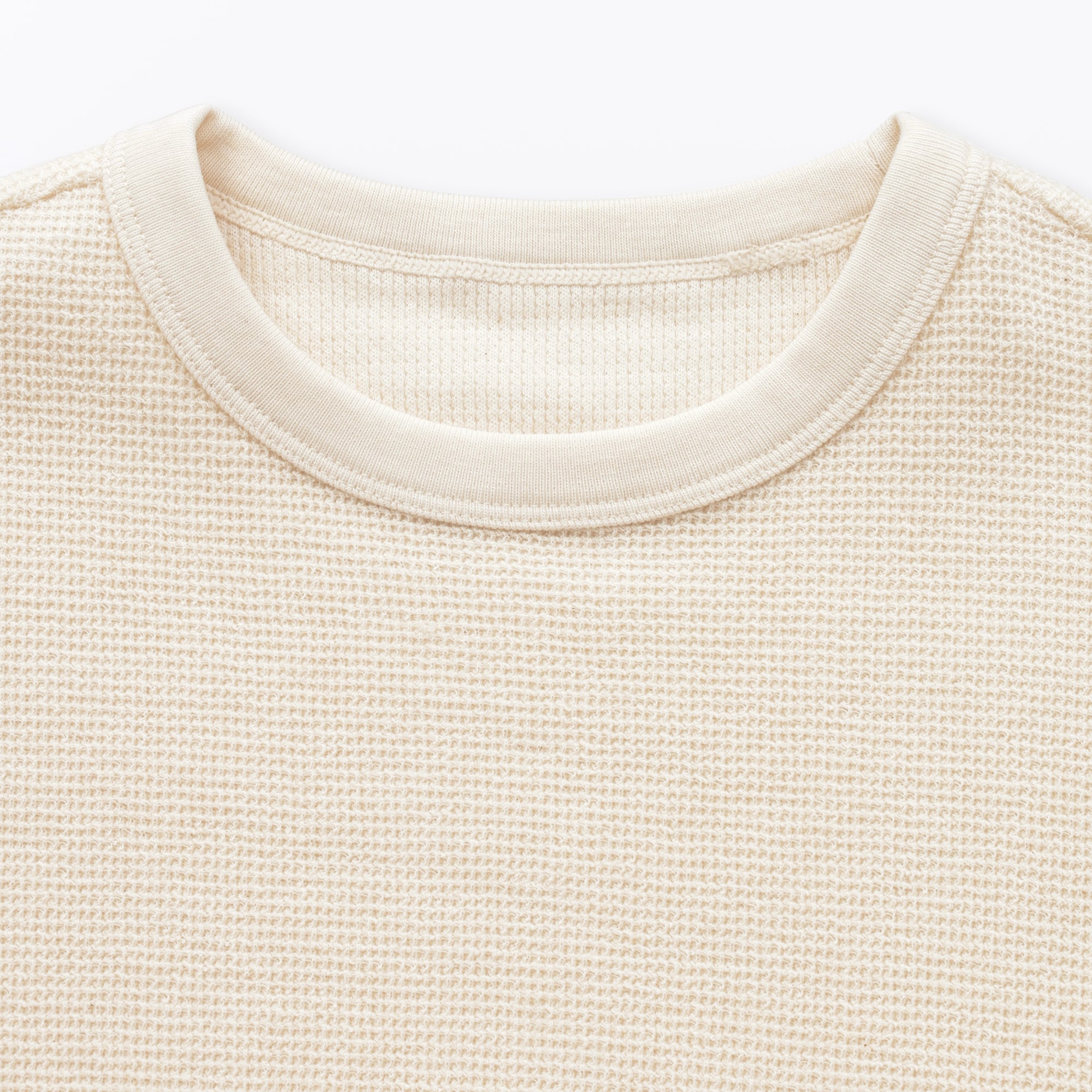 キッズ　ワッフル編みクルーネック半袖Ｔシャツ