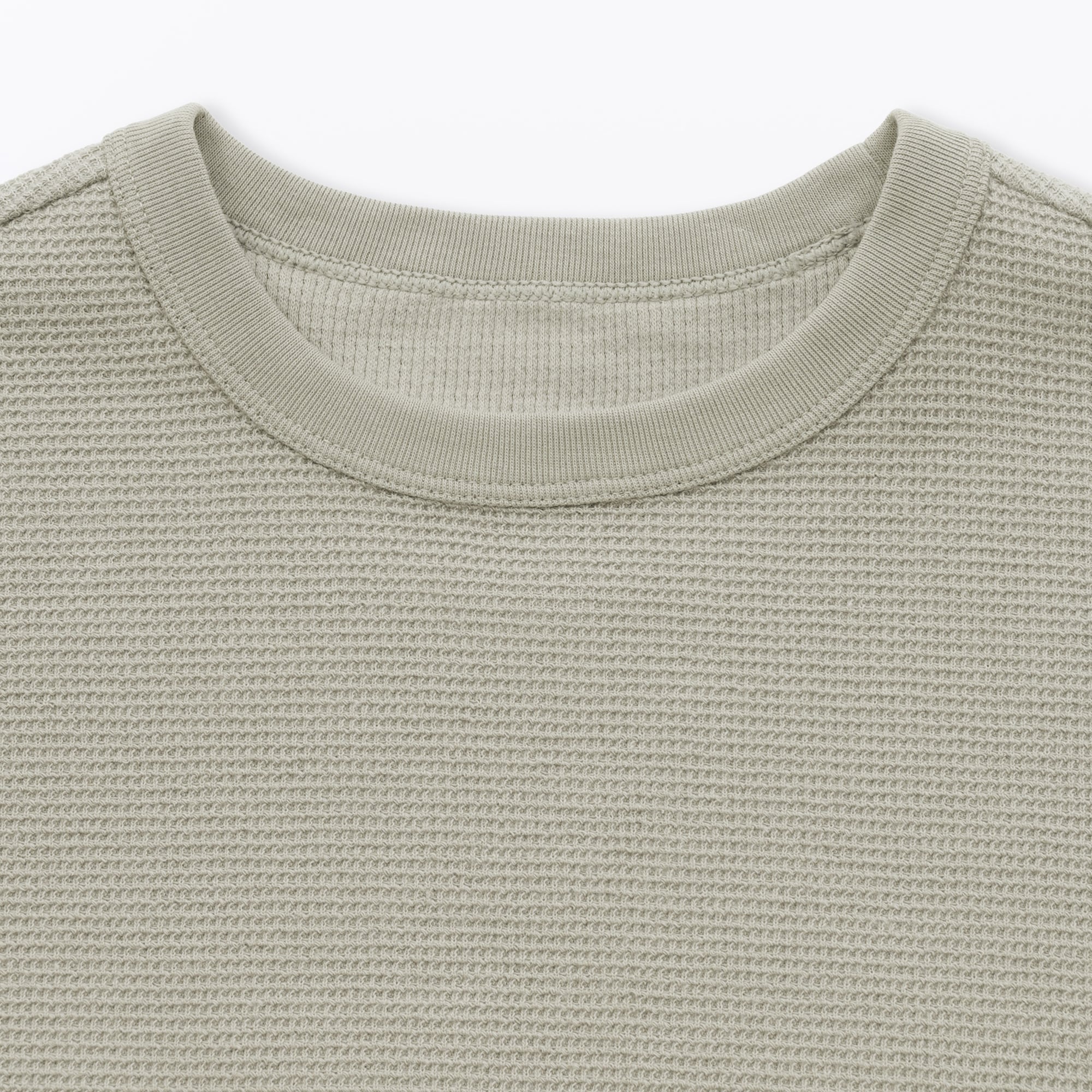 キッズ　ワッフル編みクルーネック半袖Ｔシャツ