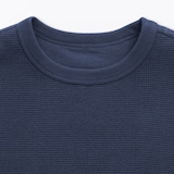 キッズ　ワッフル編みクルーネック半袖Ｔシャツ