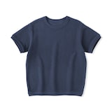 キッズ　ワッフル編みクルーネック半袖Ｔシャツ