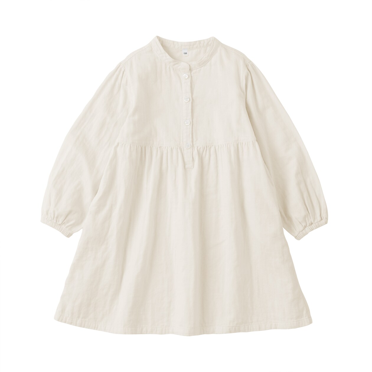 キッズ　二重ガーゼ長袖ワンピース