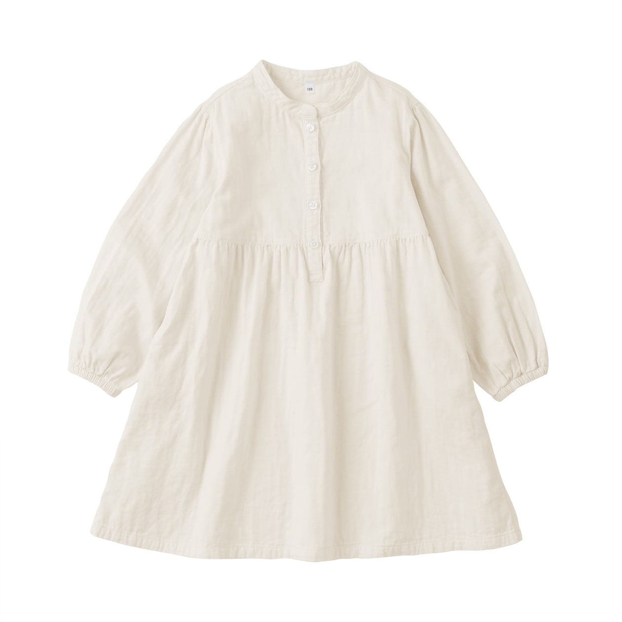 キッズ　二重ガーゼ長袖ワンピース