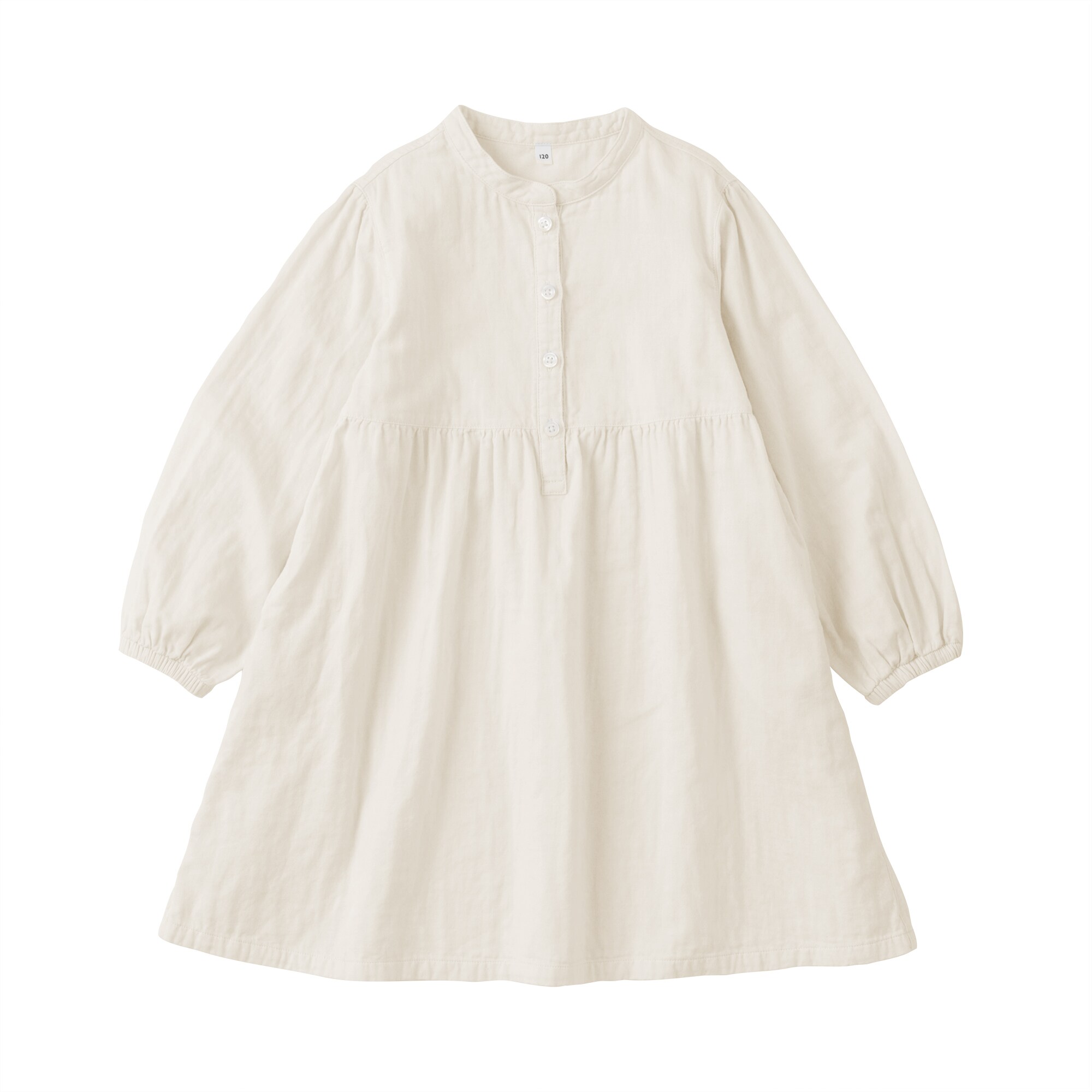 キッズ　二重ガーゼ長袖ワンピース