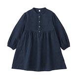 キッズ　二重ガーゼ長袖ワンピース