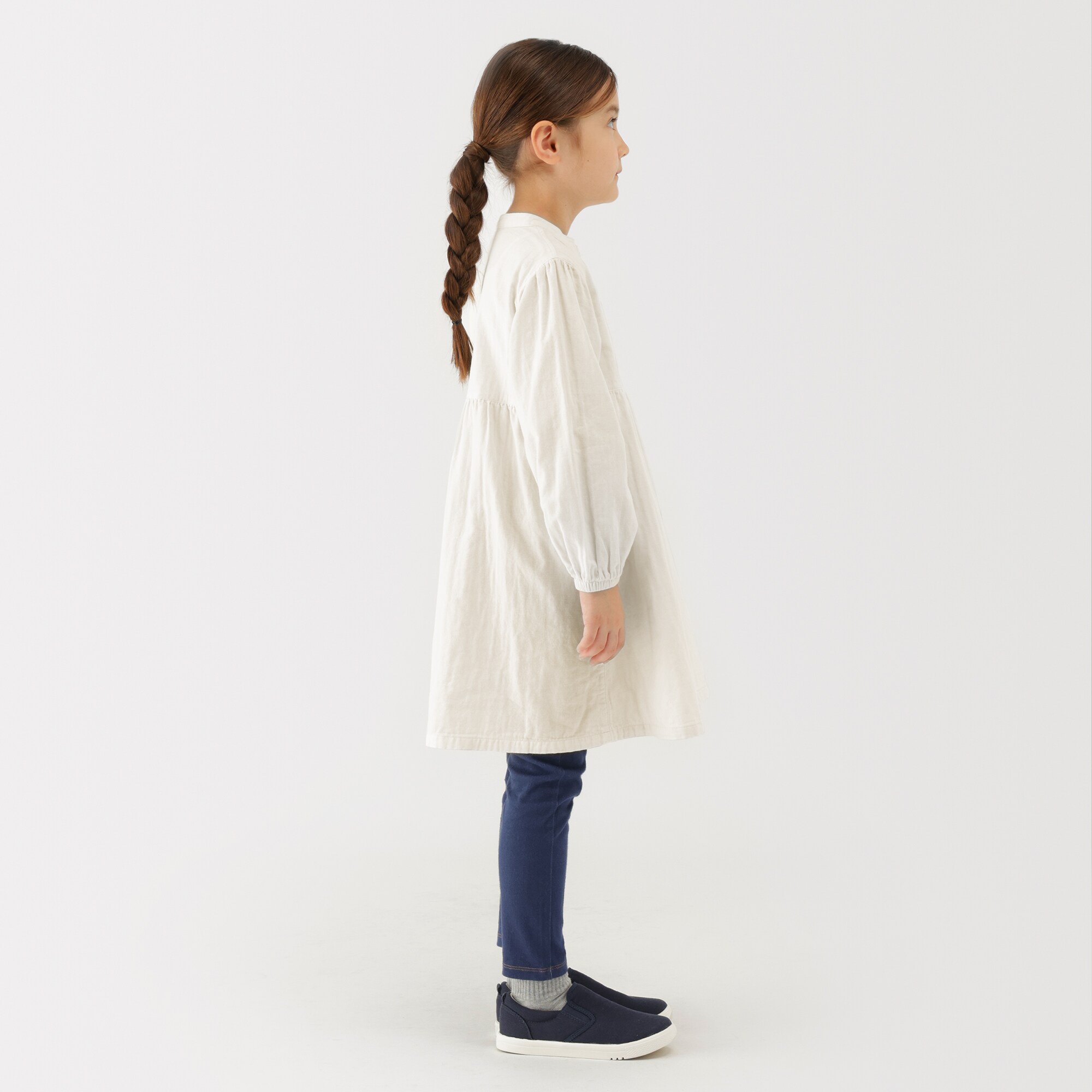 キッズ 二重ガーゼ長袖ワンピース | 無印良品