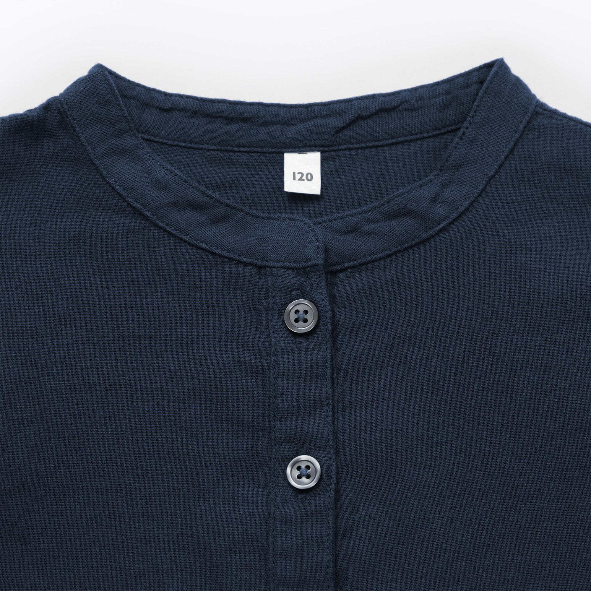 キッズ　二重ガーゼ長袖ワンピース