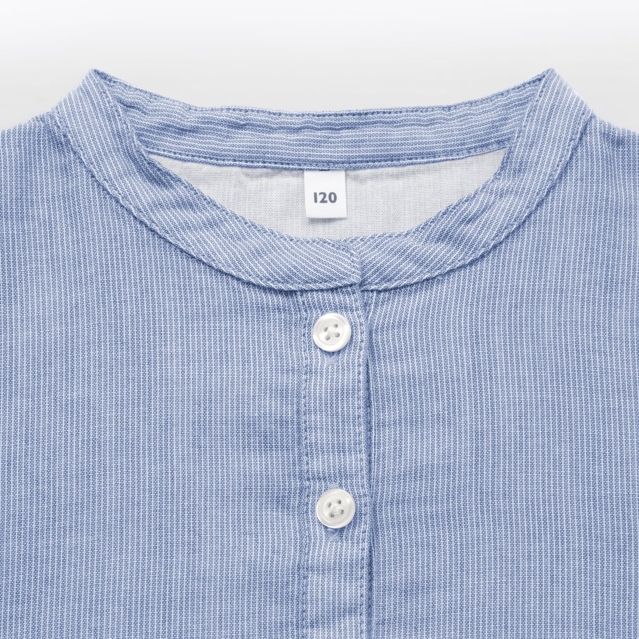 キッズ　二重ガーゼ長袖ワンピース