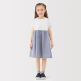 キッズ　涼感サッカーフレンチスリーブワンピース