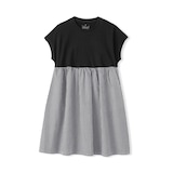 キッズ　涼感サッカーフレンチスリーブワンピース