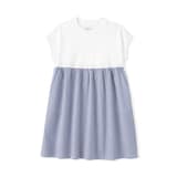 キッズ　涼感サッカーフレンチスリーブワンピース