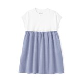 キッズ　涼感サッカーフレンチスリーブワンピース