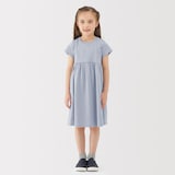 キッズ　涼感ＵＶカットクルーネック半袖ワンピース