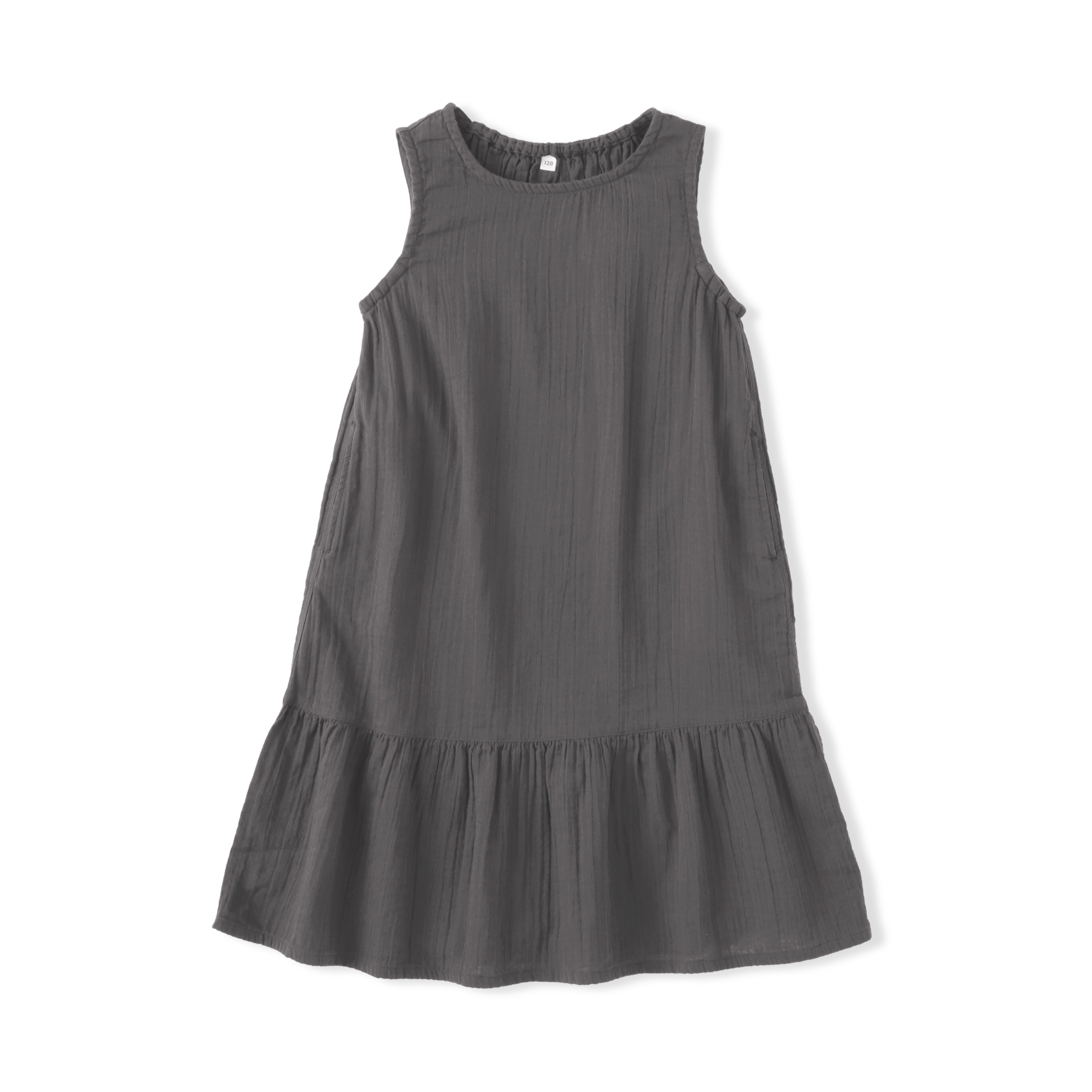 キッズ　楊柳ガーゼスリーブレスワンピース