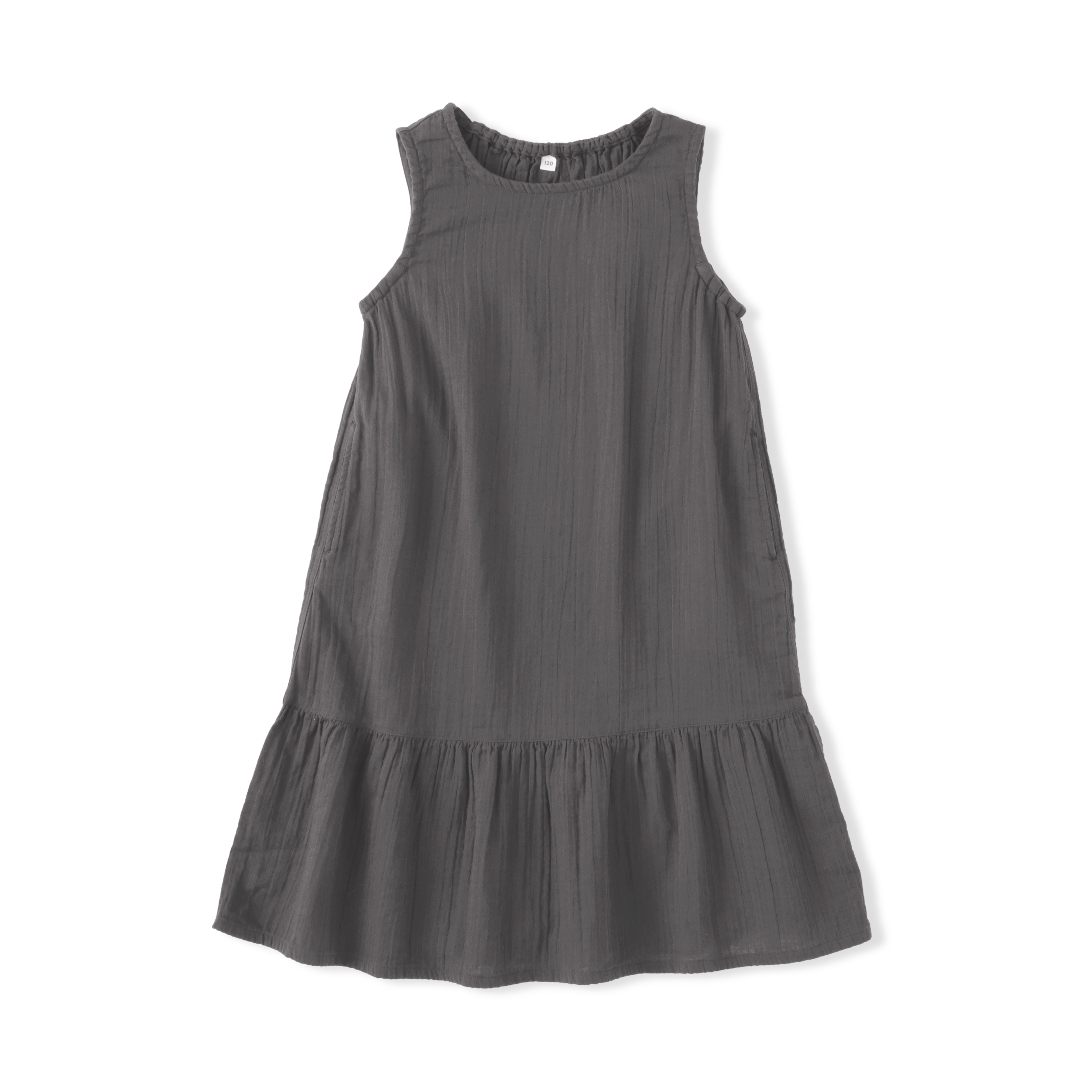 キッズ　楊柳ガーゼスリーブレスワンピース