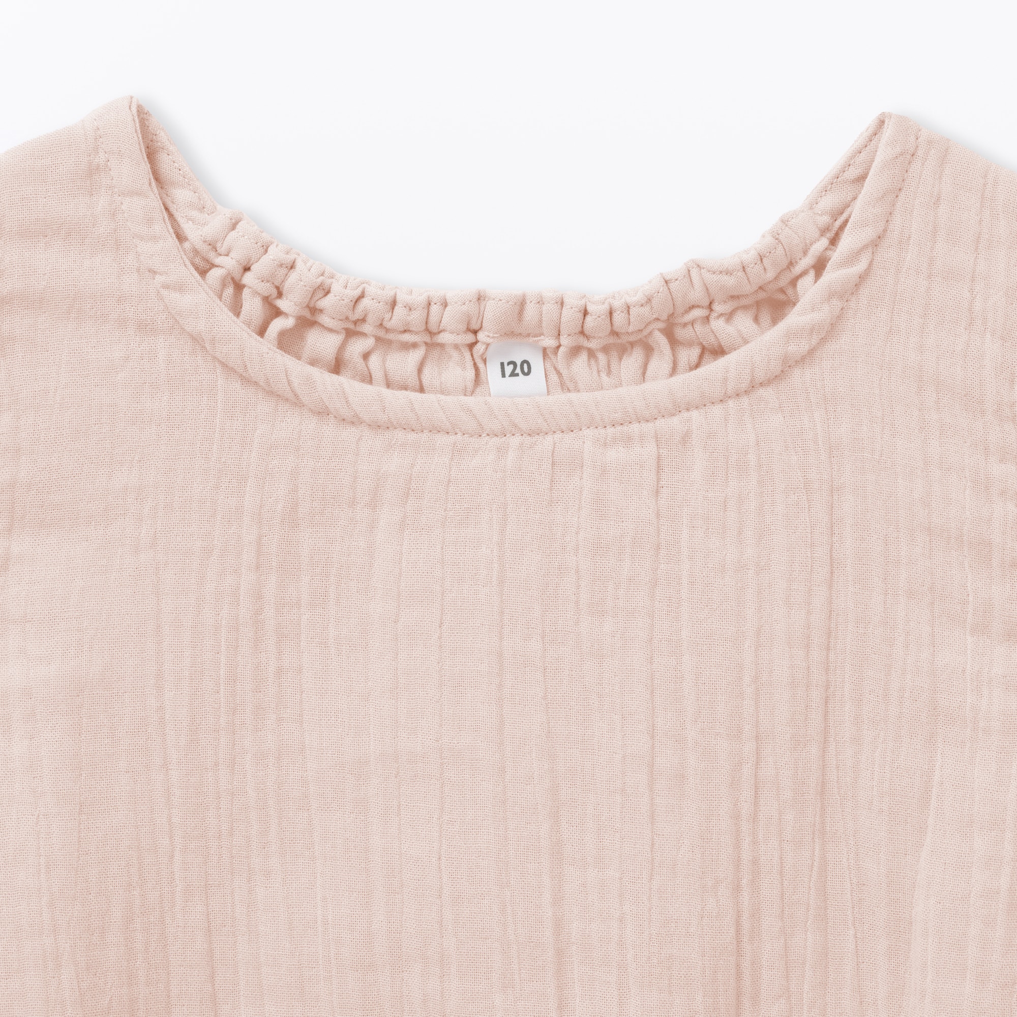 キッズ　楊柳ガーゼスリーブレスワンピース