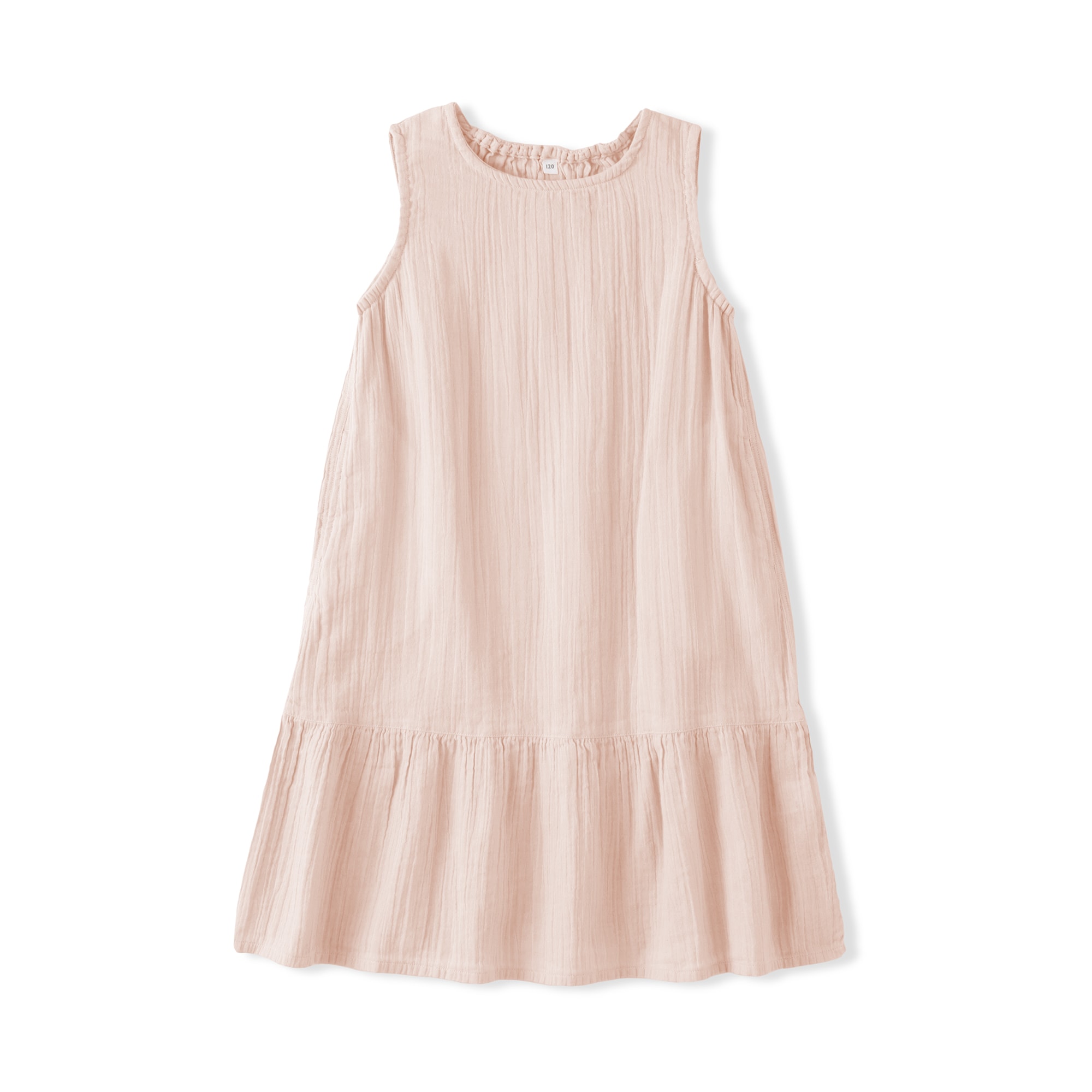 キッズ　楊柳ガーゼスリーブレスワンピース