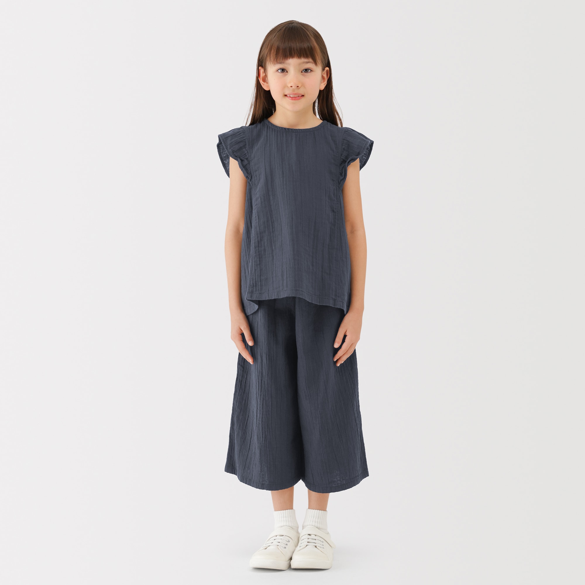キッズ 楊柳ガーゼフリルスリーブブラウス | 無印良品 20SS♡ANAYI 