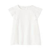 キッズ　楊柳ガーゼフリルスリーブブラウス