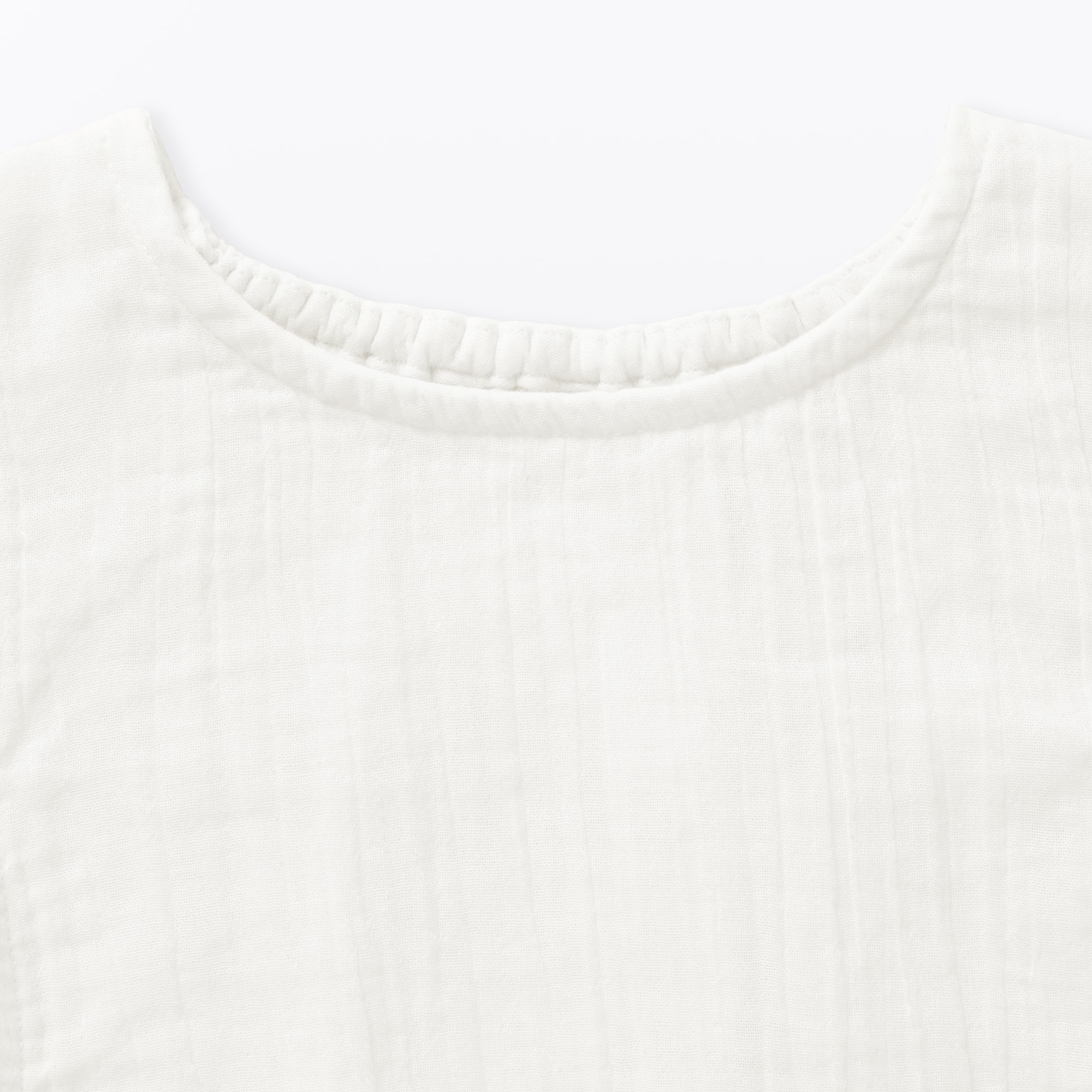 キッズ　楊柳ガーゼフリルスリーブブラウス