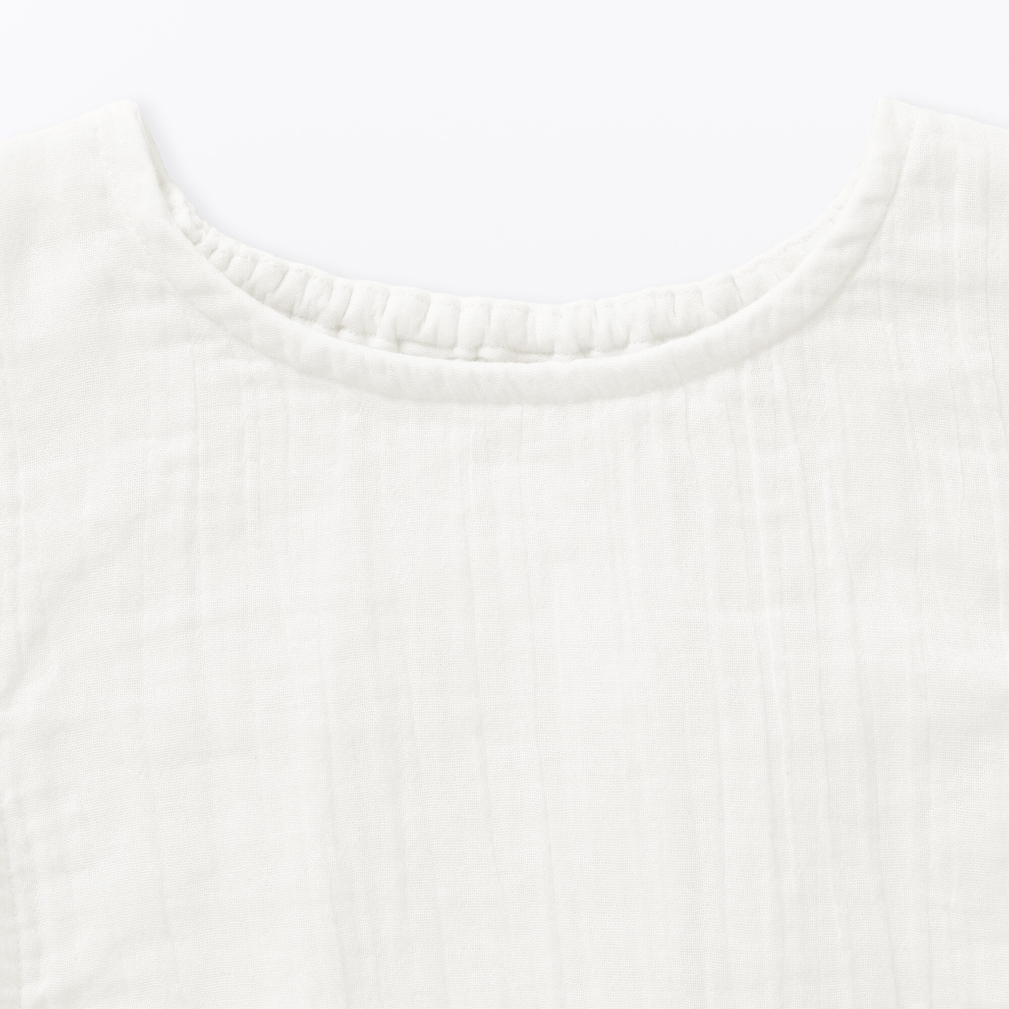 キッズ　楊柳ガーゼフリルスリーブブラウス