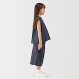 キッズ　楊柳ガーゼフリルスリーブブラウス