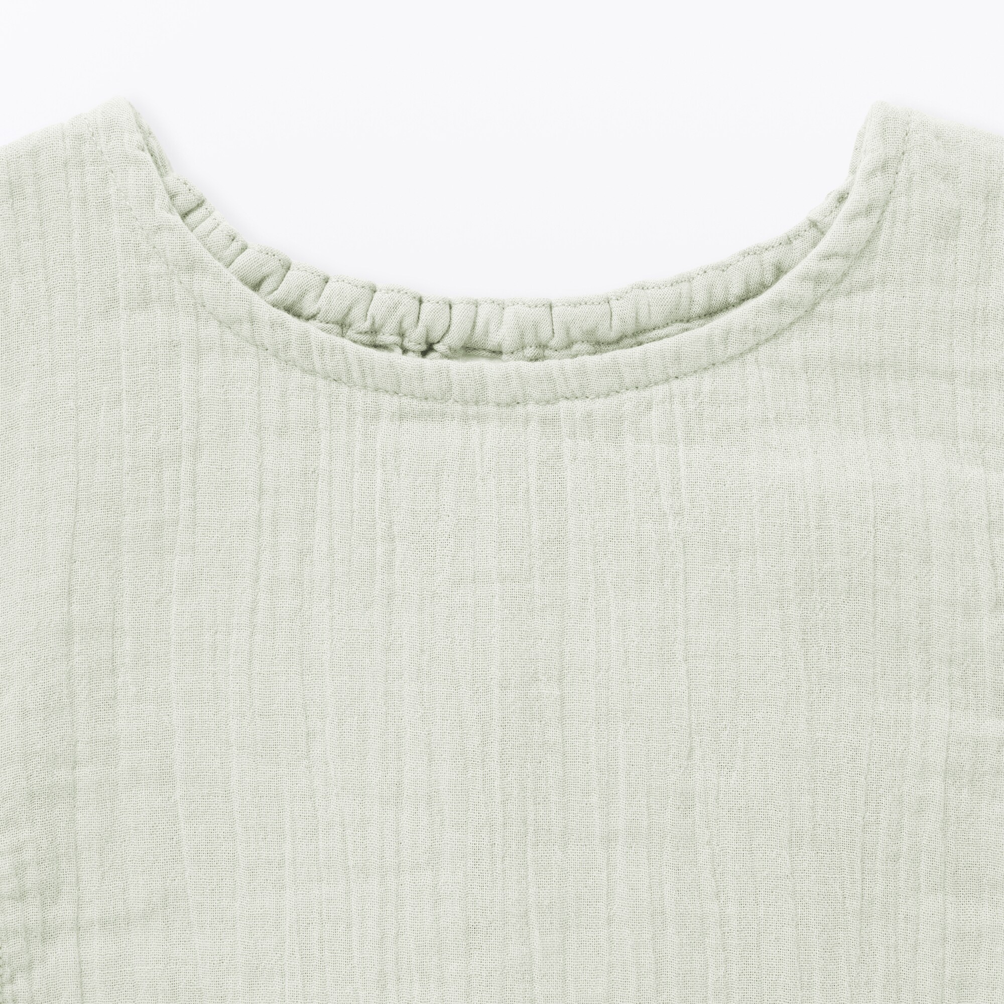 キッズ　楊柳ガーゼフリルスリーブブラウス