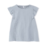 キッズ　楊柳ガーゼフリルスリーブブラウス