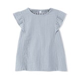 キッズ　楊柳ガーゼフリルスリーブブラウス