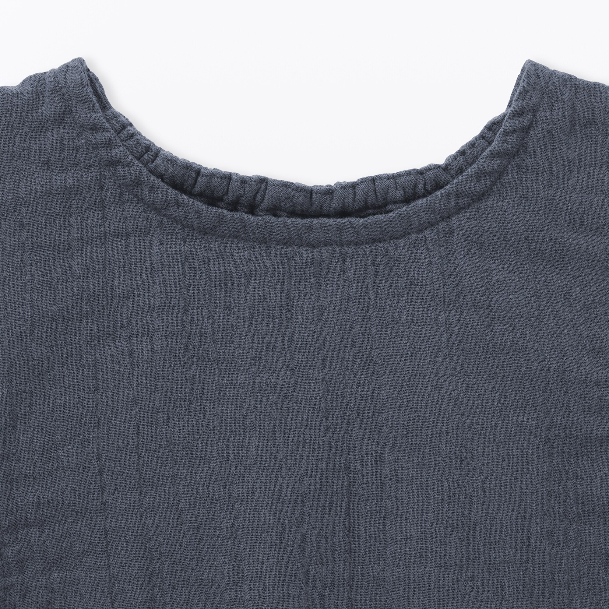 キッズ　楊柳ガーゼフリルスリーブブラウス