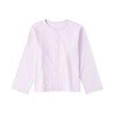 キッズ　ＵＶカット梨地編みクルーネックカーディガン