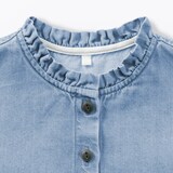 キッズ　ライトオンスデニムスタンドカラー長袖ワンピ―ス