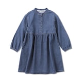キッズ　ライトオンスデニムスタンドカラー長袖ワンピ―ス