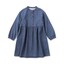 キッズ　ライトオンスデニムスタンドカラー長袖ワンピ―ス