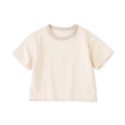 ベビー　あたまするっと　太番手クルーネック半袖Ｔシャツ