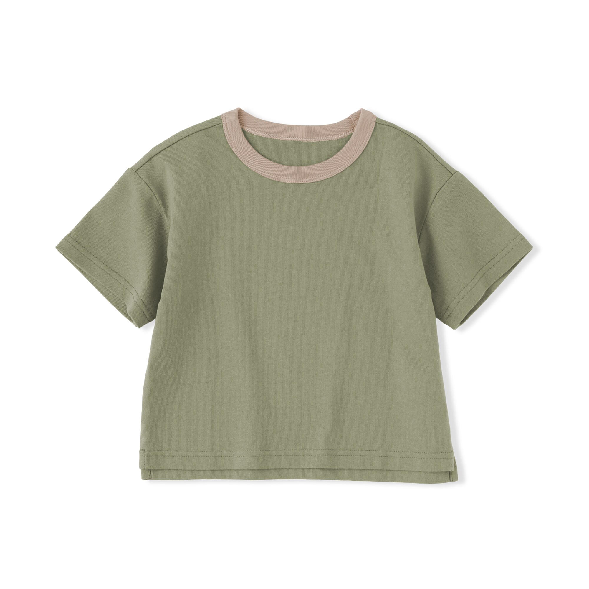 ベビー　あたまするっと　太番手クルーネック半袖Ｔシャツ