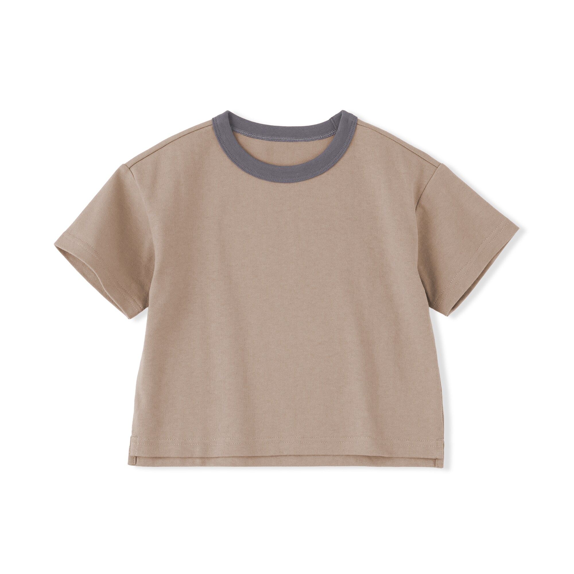 ベビー　あたまするっと　太番手クルーネック半袖Ｔシャツ