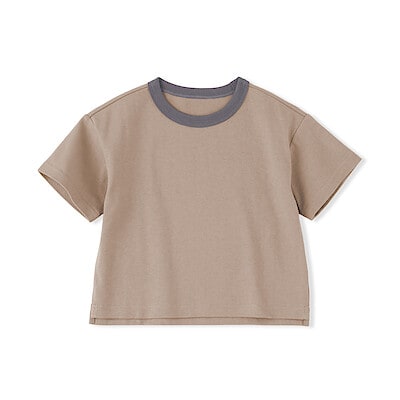 ベビー　あたまするっと　太番手クルーネック半袖Ｔシャツ