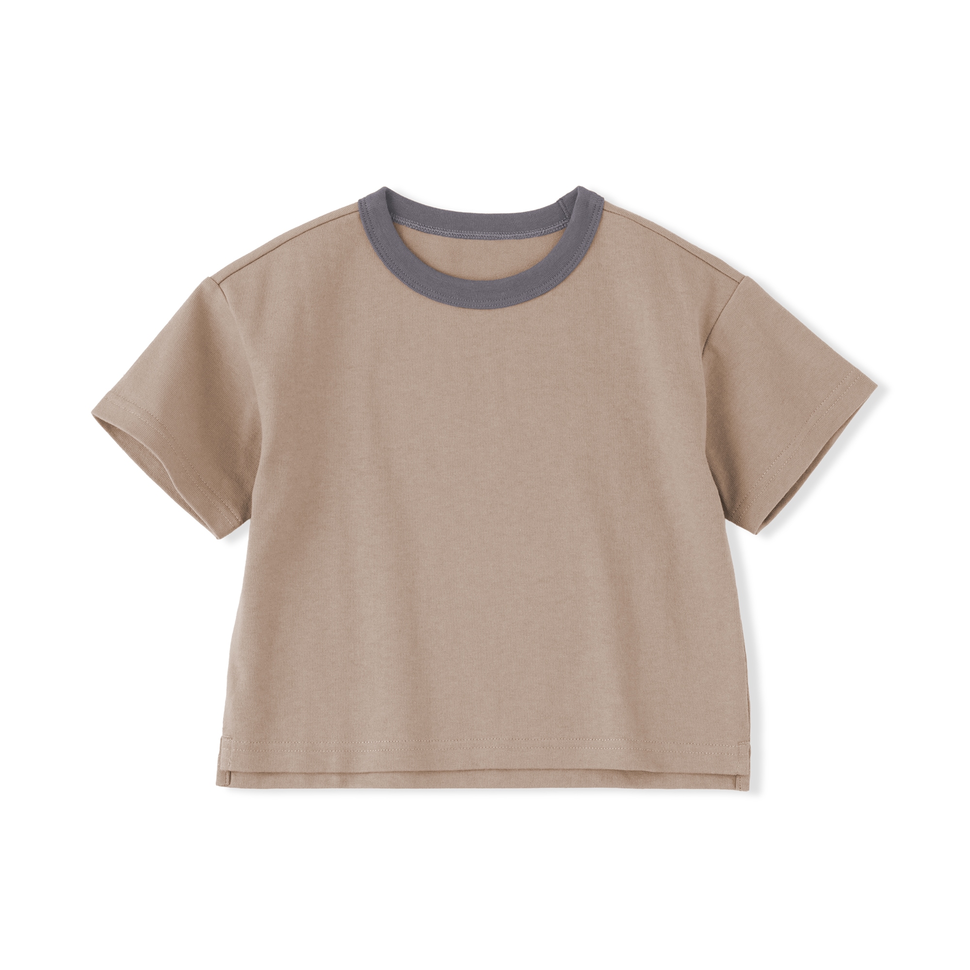 ベビー　あたまするっと　太番手クルーネック半袖Ｔシャツ