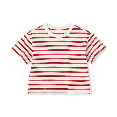 ベビー　あたまするっと　太番手クルーネック半袖Ｔシャツ