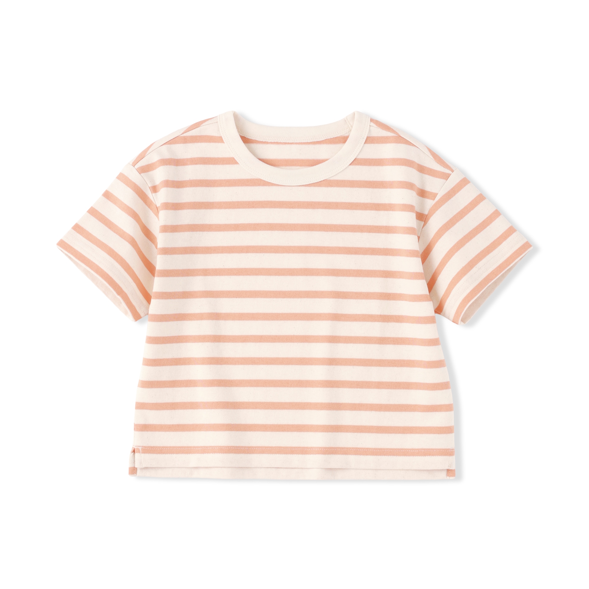 ベビー　あたまするっと　太番手クルーネック半袖Ｔシャツ