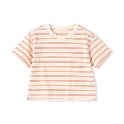 ベビー　あたまするっと　太番手クルーネック半袖Ｔシャツ