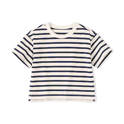 ベビー　あたまするっと　太番手クルーネック半袖Ｔシャツ