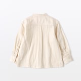 ベビー　二重ガーゼスタンドカラー長袖シャツ