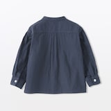 ベビー　二重ガーゼスタンドカラー長袖シャツ