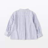 ベビー　二重ガーゼスタンドカラー長袖シャツ