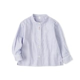 ベビー　二重ガーゼスタンドカラー長袖シャツ