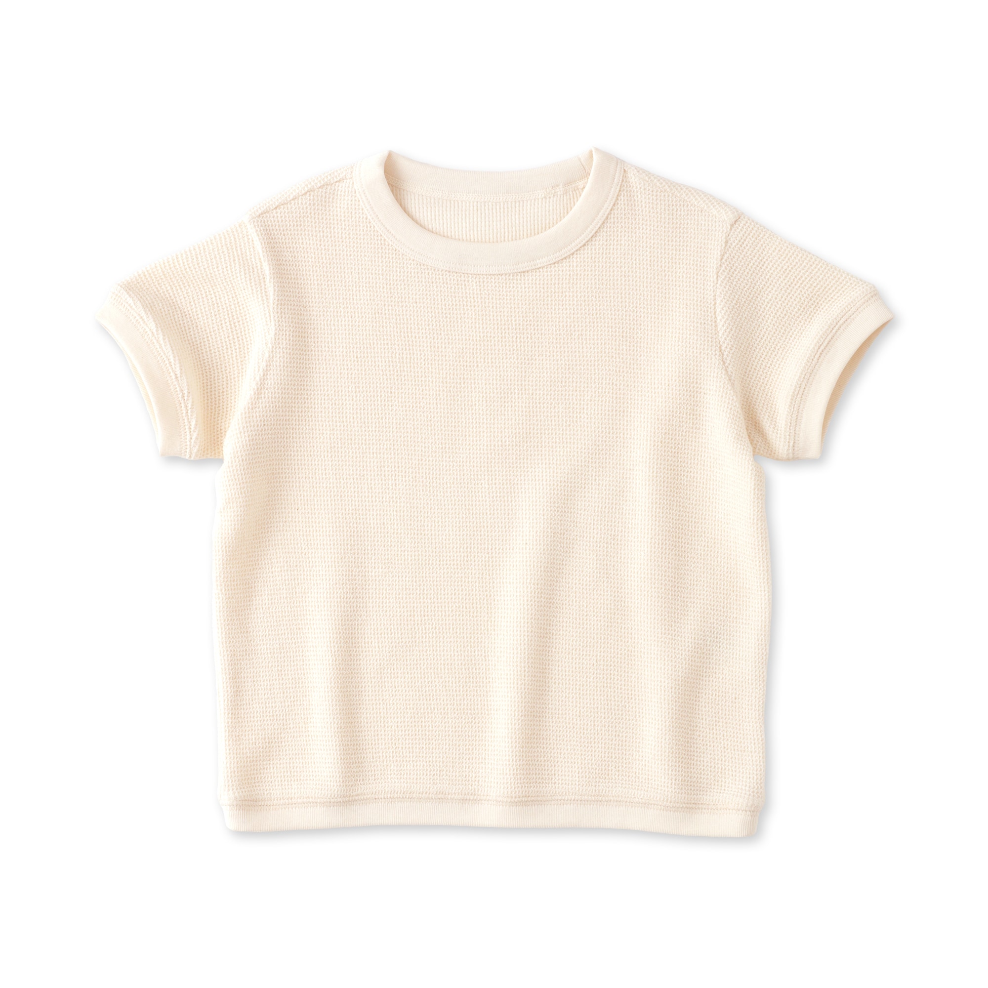 ベビー　あたまするっとワッフル編み半袖Ｔシャツ