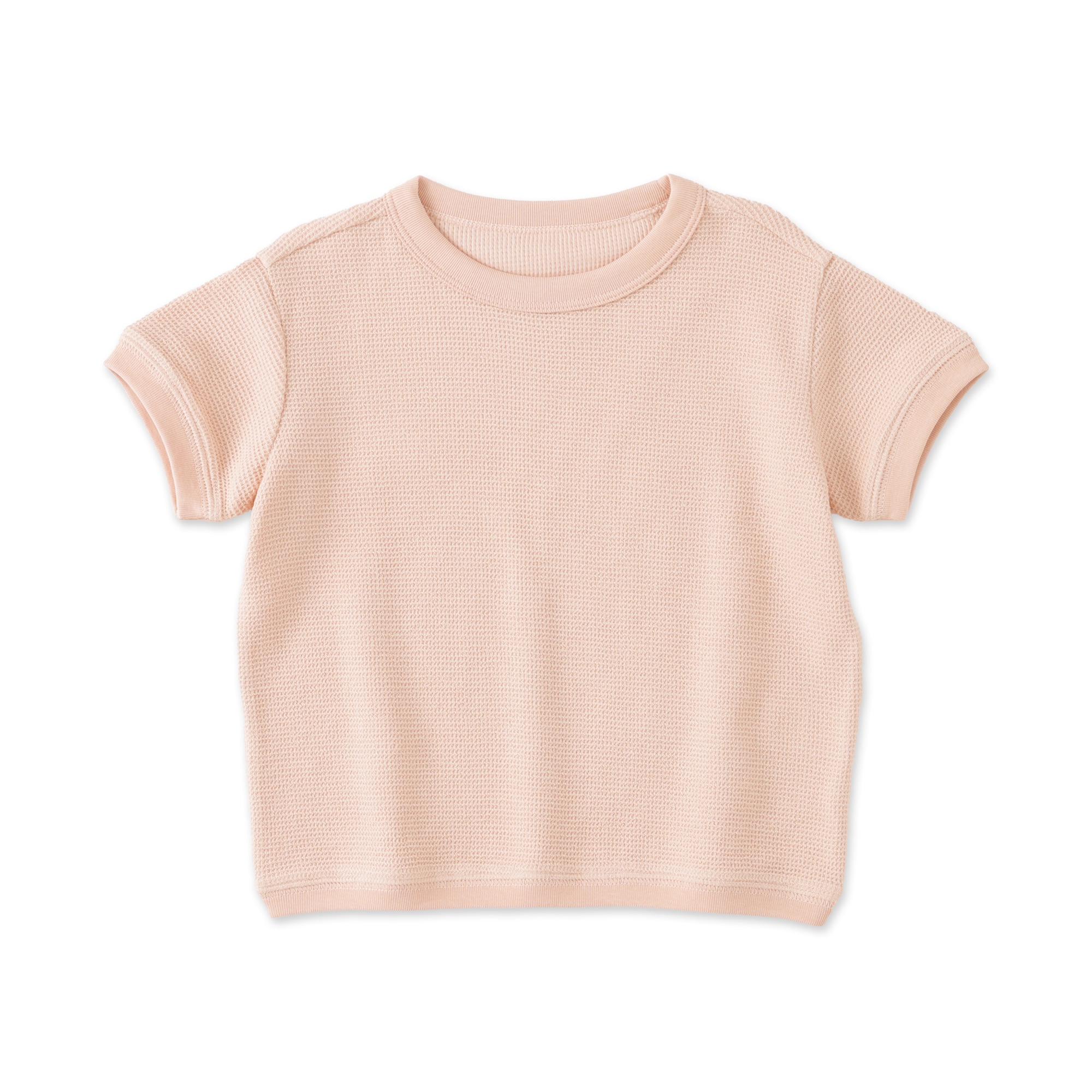 ベビー　あたまするっとワッフル編み半袖Ｔシャツ