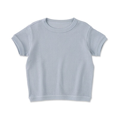 ベビー　あたまするっとワッフル編み半袖Ｔシャツ