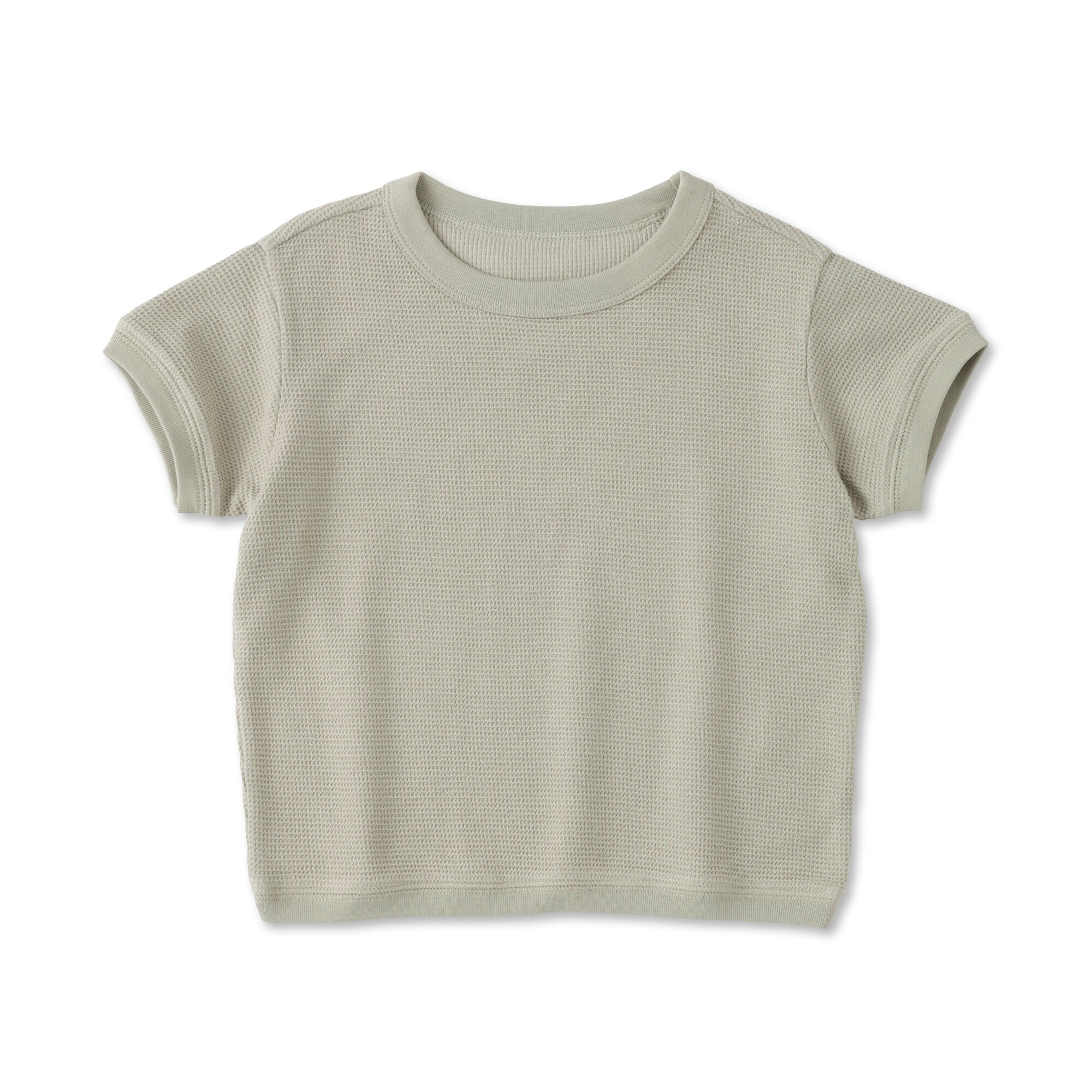 ベビー　あたまするっとワッフル編み半袖Ｔシャツ